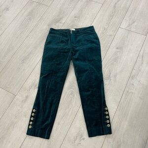 Anthropologie Green Ankle Cropped Jeans